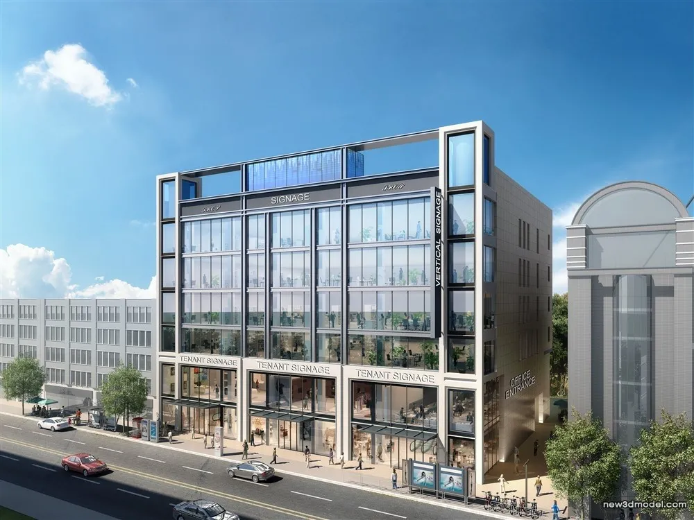 3D Models of Commercial Building - Exterior 3D Scenes - 218