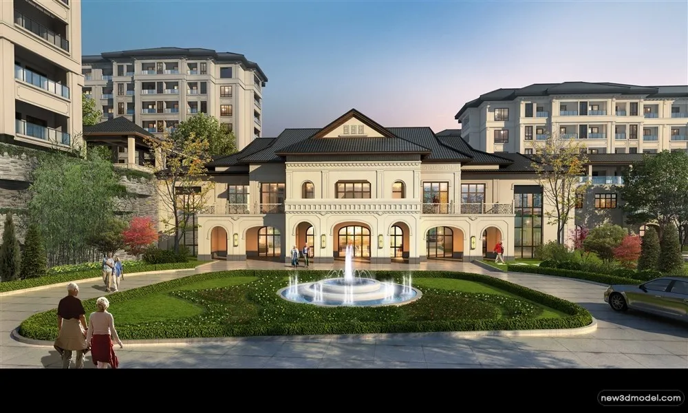 3D Models of Commercial Building - Exterior 3D Scenes - 220