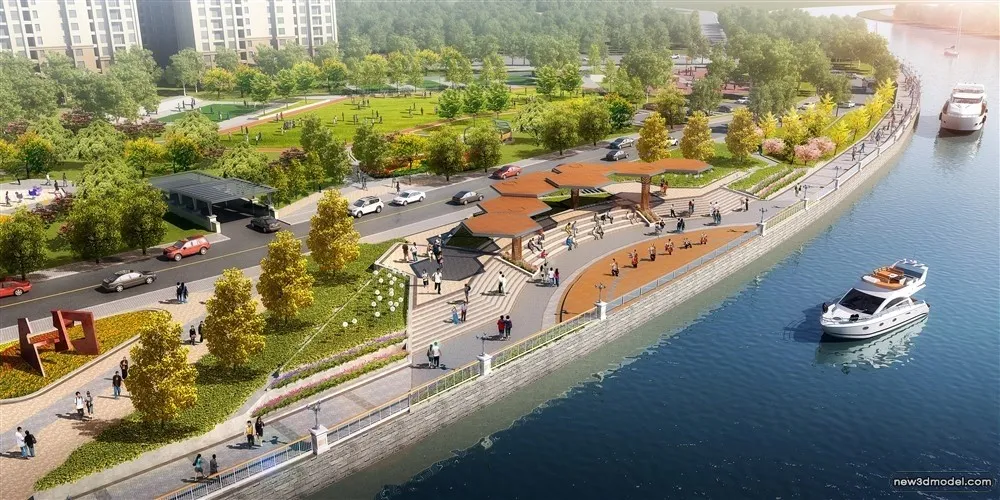 3D Models of Commercial Building - Exterior 3D Scenes - 222