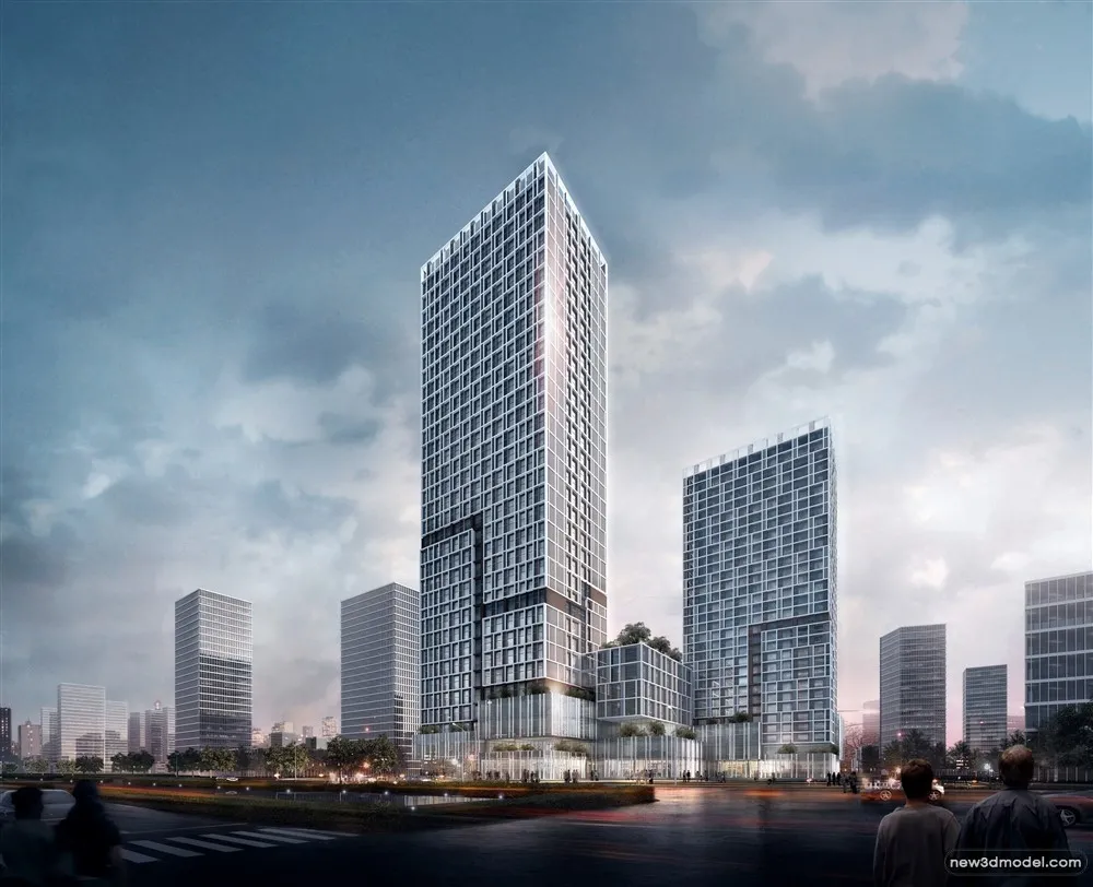 3D Models of Commercial Building - Exterior 3D Scenes - 224