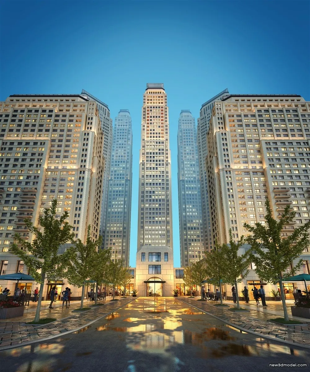 3D Models of Commercial Building - Exterior 3D Scenes - 225