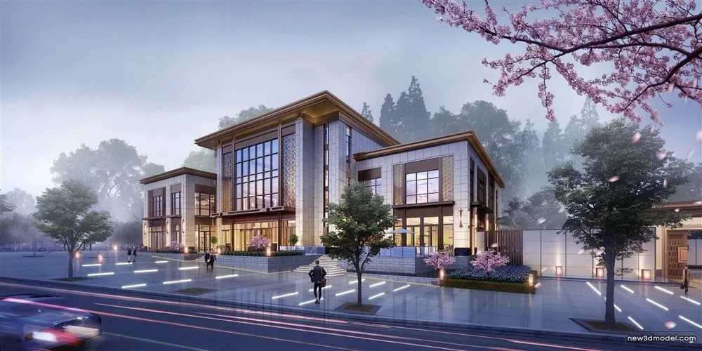 3D Models of Commercial Building - Exterior 3D Scenes - 232