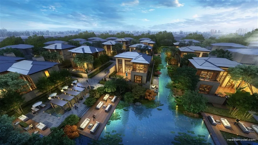 3D Models of Commercial Building - Exterior 3D Scenes - 237