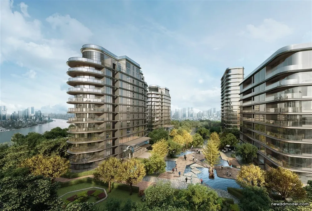 3D Models of Commercial Building - Exterior 3D Scenes - 238