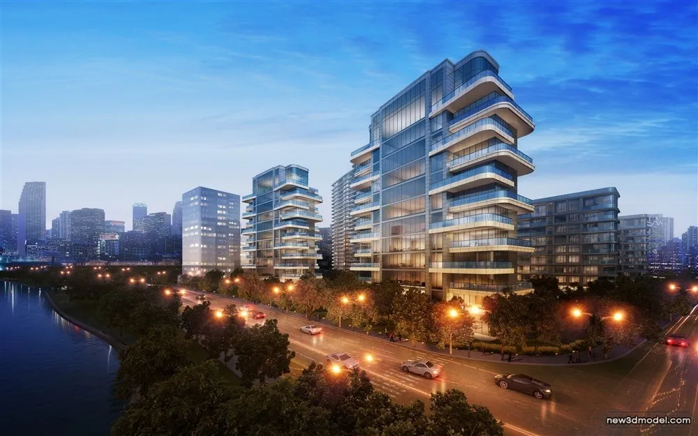 3D Models of Commercial Building - Exterior 3D Scenes - 239