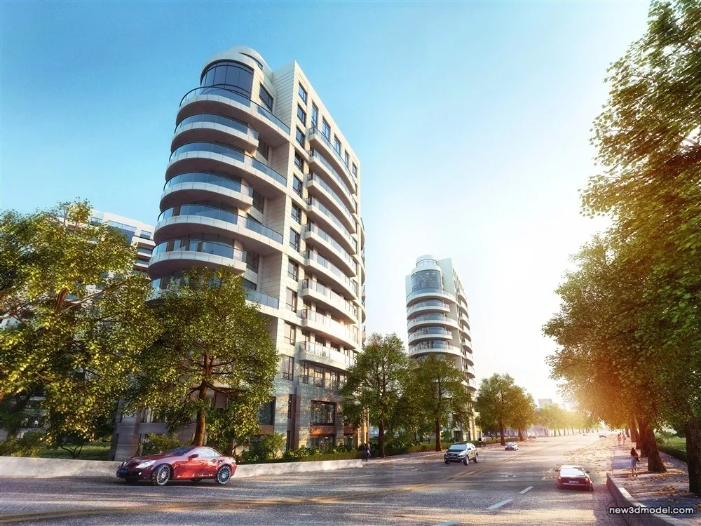 3D Models of Commercial Building - Exterior 3D Scenes - 240