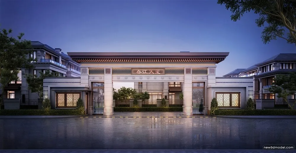 3D Models of Commercial Building - Exterior 3D Scenes - 242