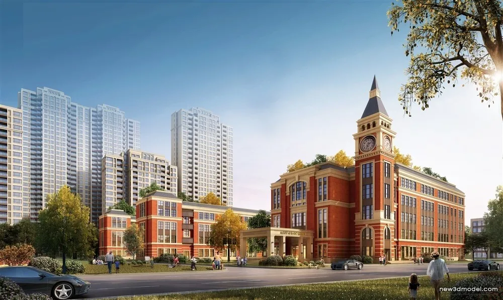 3D Models of Commercial Building - Exterior 3D Scenes - 243