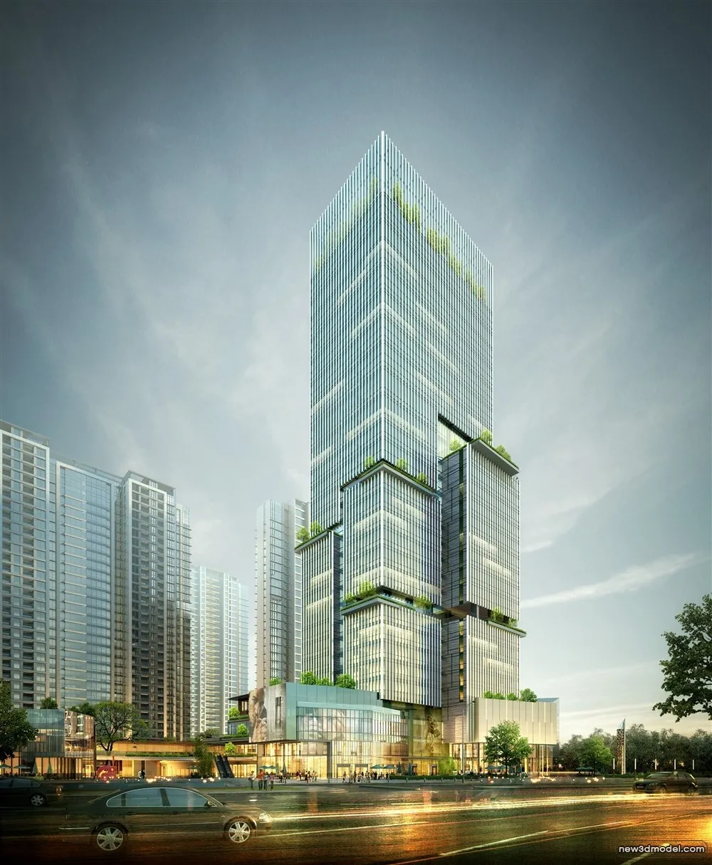 3D Models of Commercial Building - Exterior 3D Scenes - 244