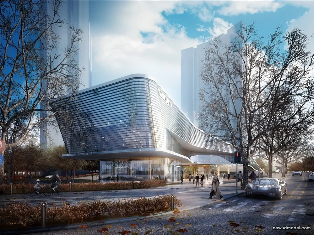 3D Models of Commercial Building - Exterior 3D Scenes - 247