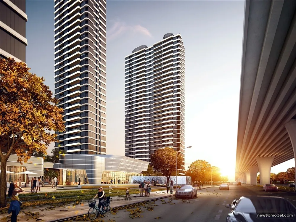 3D Models of Commercial Building - Exterior 3D Scenes - 250