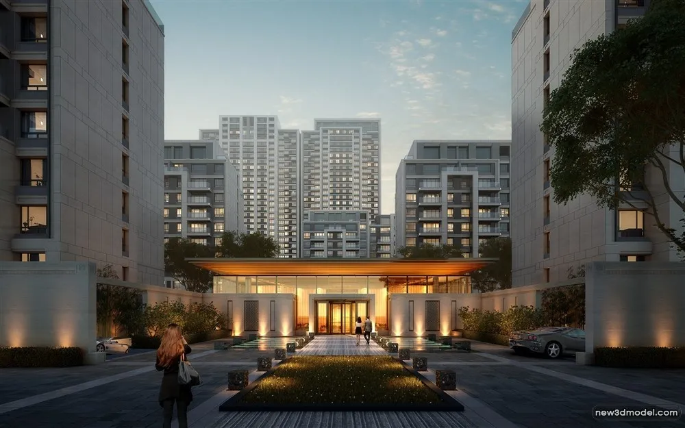 3D Models of Commercial Building - Exterior 3D Scenes - 252