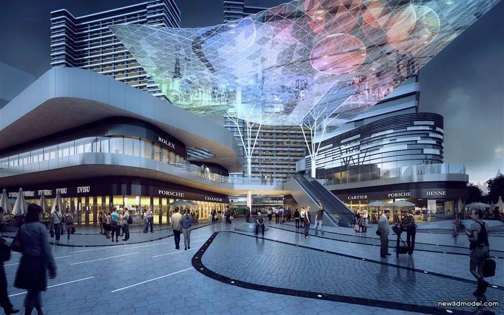 3D Models of Commercial Building - Exterior 3D Scenes - 256