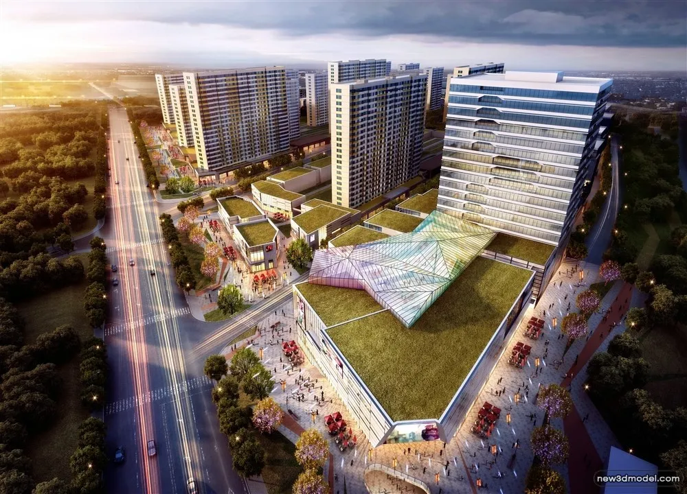 3D Models of Commercial Building - Exterior 3D Scenes - 261