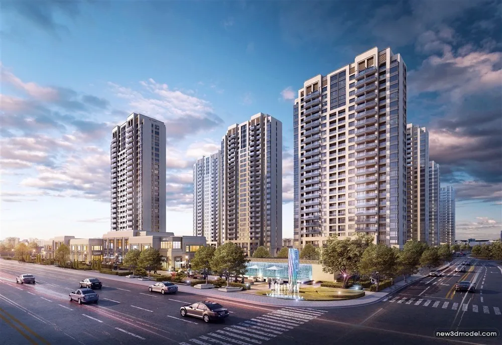 3D Models of Commercial Building - Exterior 3D Scenes - 262