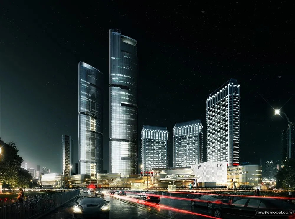 3D Models of Commercial Building - Exterior 3D Scenes - 264