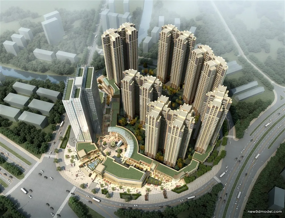 3D Models of Commercial Building - Exterior 3D Scenes - 274