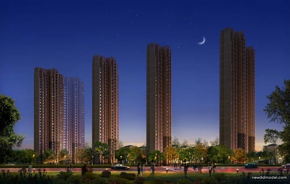 3D Models of Commercial Building - Exterior 3D Scenes - 280