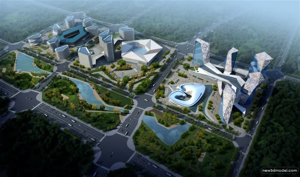 3D Models of Commercial Building - Exterior 3D Scenes - 281