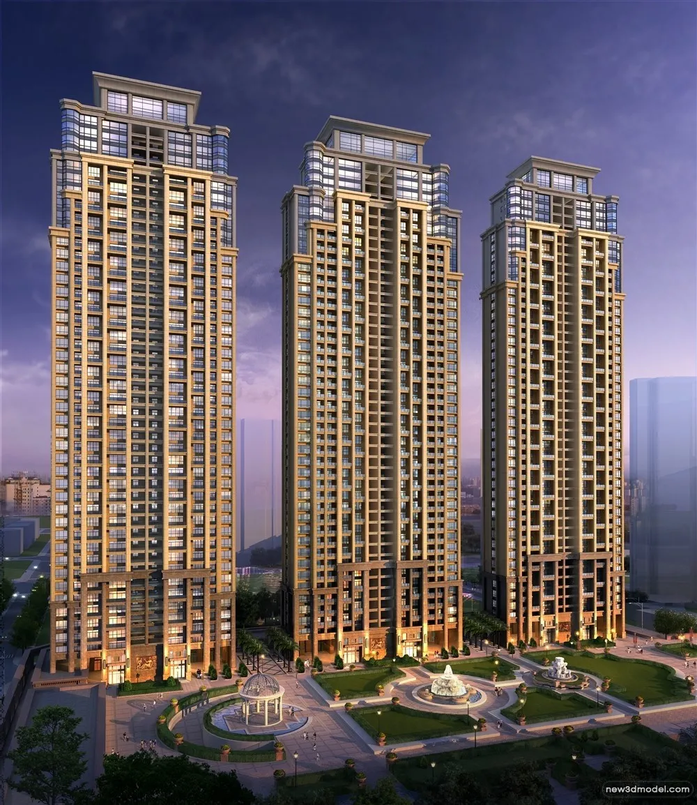 3D Models of Commercial Building - Exterior 3D Scenes - 290