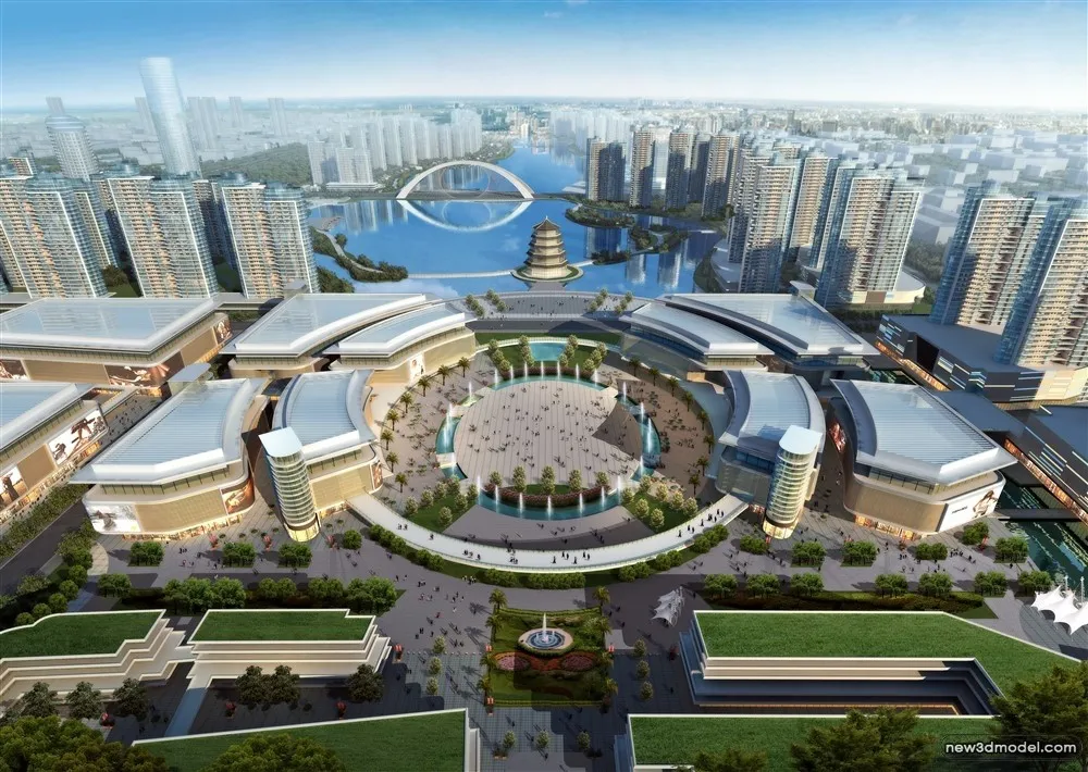 3D Models of Commercial Building - Exterior 3D Scenes - 295