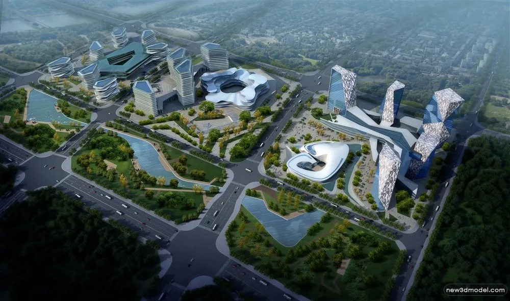 3D Models of Commercial Building - Exterior 3D Scenes - 297