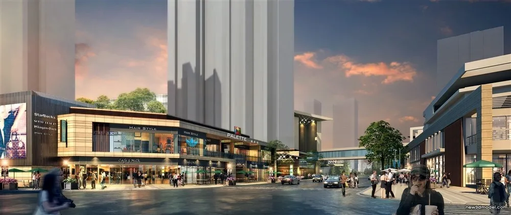 3D Models of Commercial Building - Exterior 3D Scenes - 299