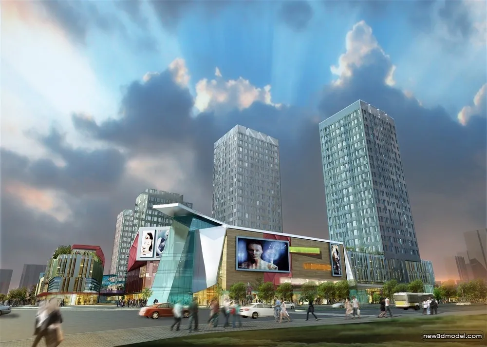 3D Models of Commercial Building - Exterior 3D Scenes - 300