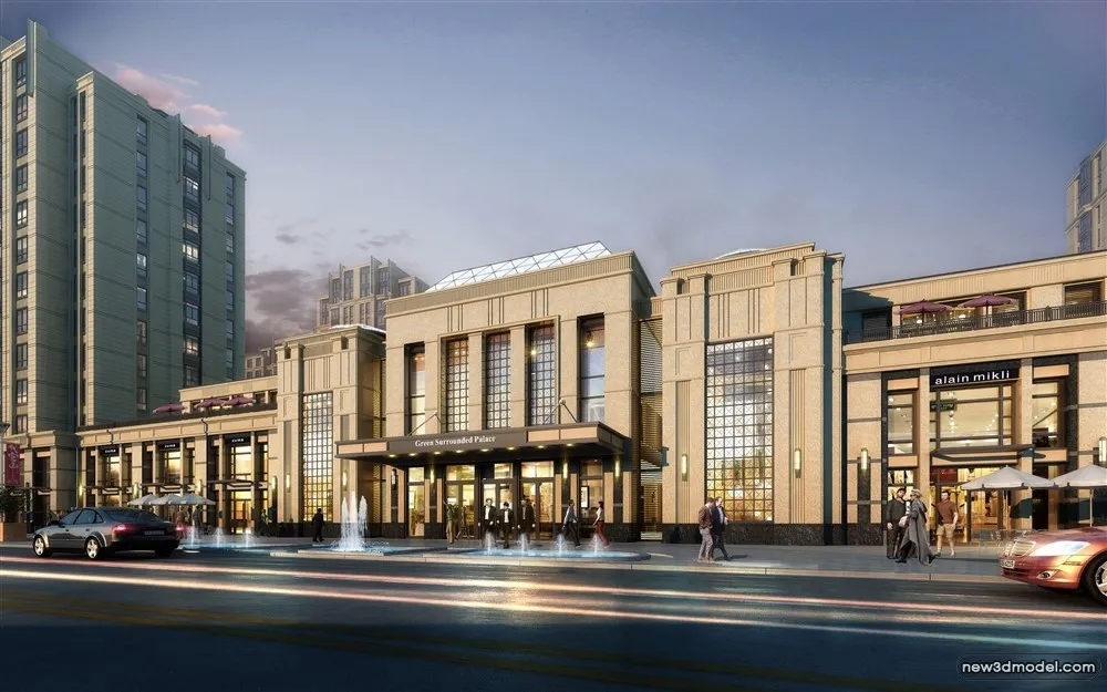 3D Models of Commercial Building - Exterior 3D Scenes - 303