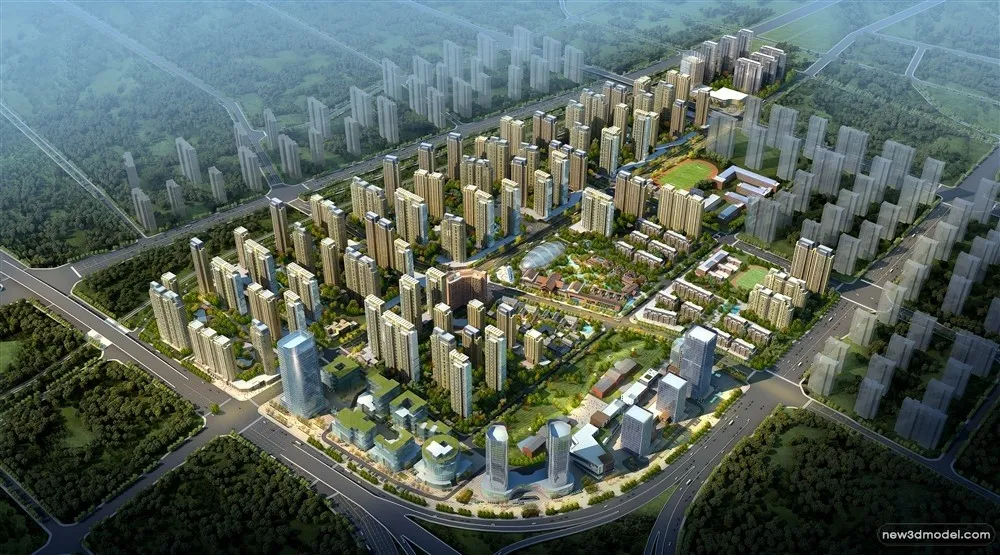 3D Models of Commercial Building - Exterior 3D Scenes - 306