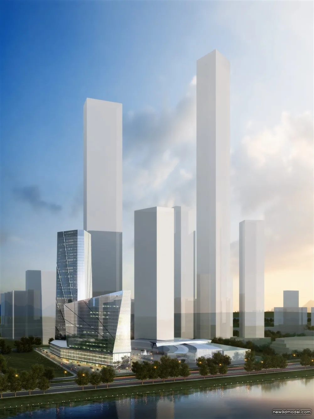 3D Models of Commercial Building - Exterior 3D Scenes - 307