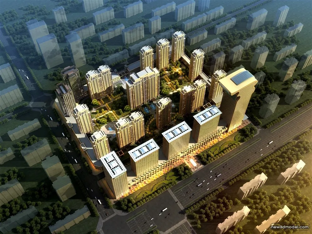 3D Models of Commercial Building - Exterior 3D Scenes - 308