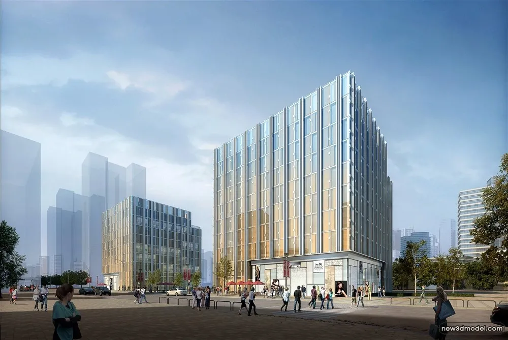 3D Models of Commercial Building - Exterior 3D Scenes - 313