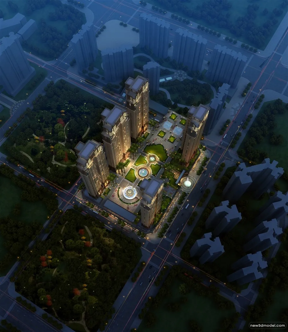 3D Models of Commercial Building - Exterior 3D Scenes - 316