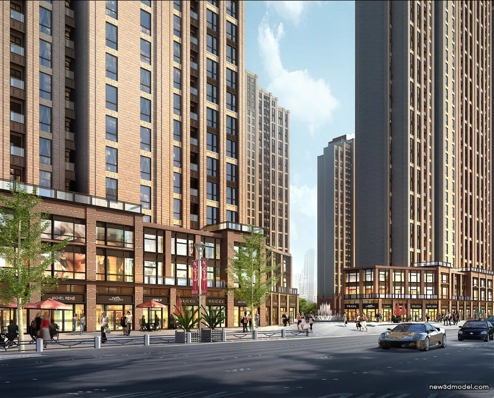 3D Models of Commercial Building - Exterior 3D Scenes - 317