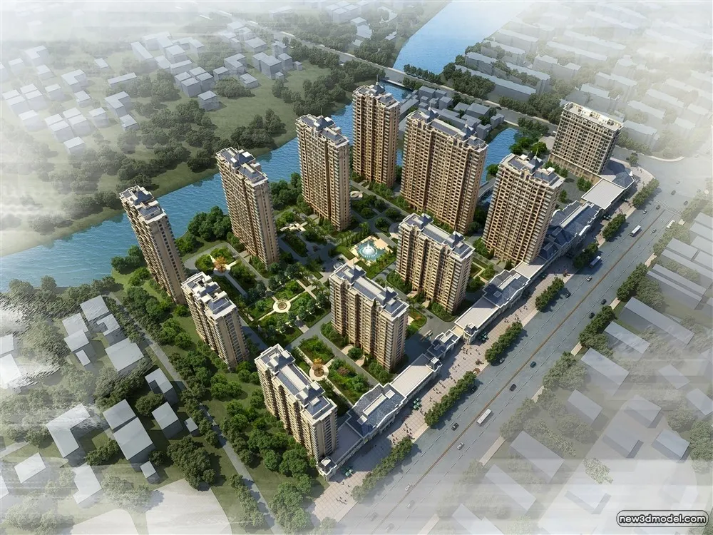 3D Models of Commercial Building - Exterior 3D Scenes - 319