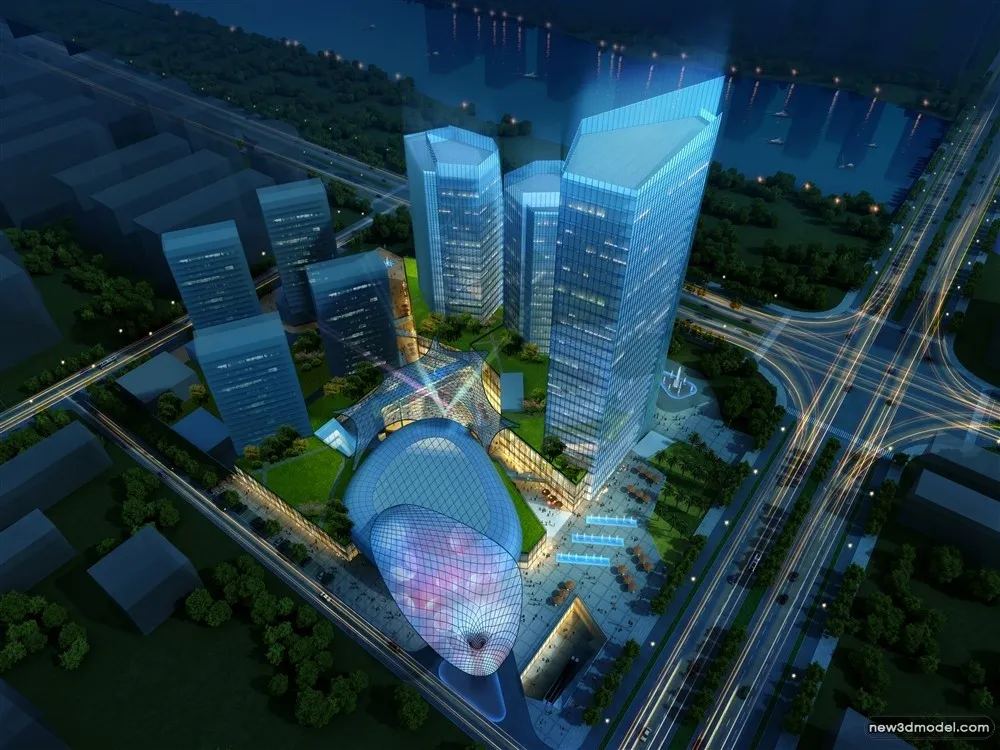 3D Models of Commercial Building - Exterior 3D Scenes - 324