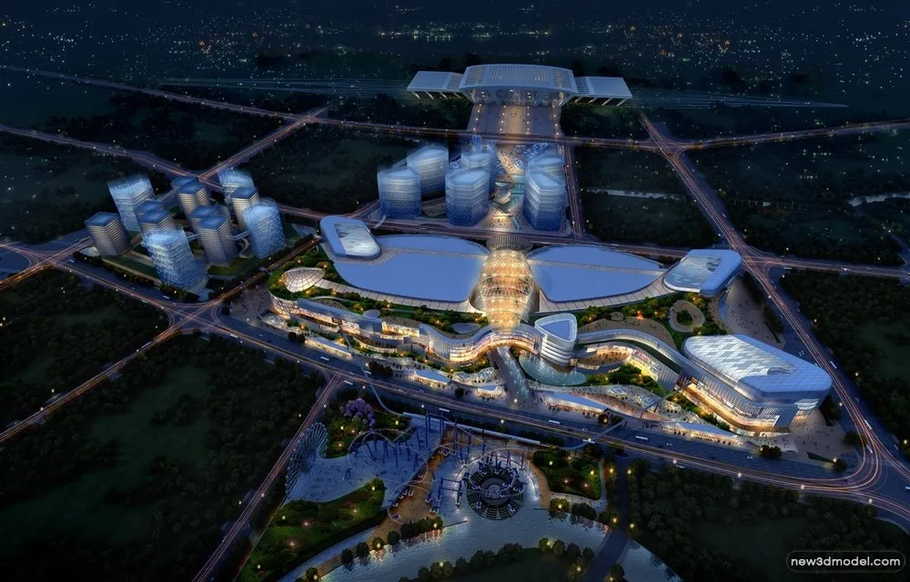 3D Models of Commercial Building - Exterior 3D Scenes - 325