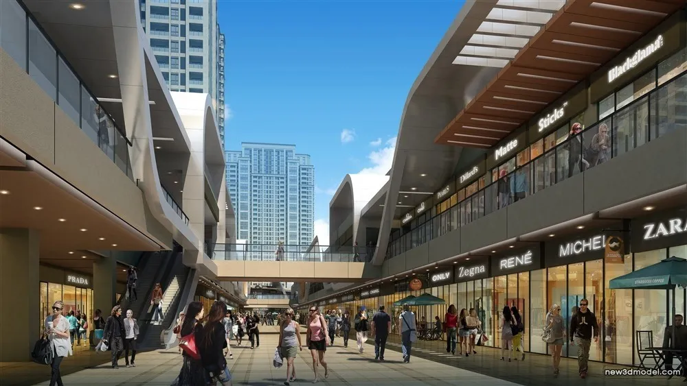 3D Models of Commercial Building - Exterior 3D Scenes - 328