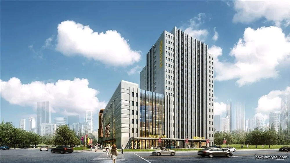 3D Models of Commercial Building - Exterior 3D Scenes - 332