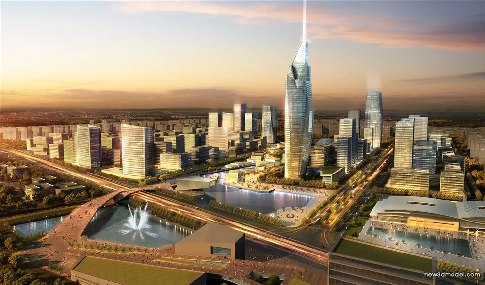 3D Models of Commercial Building - Exterior 3D Scenes - 334