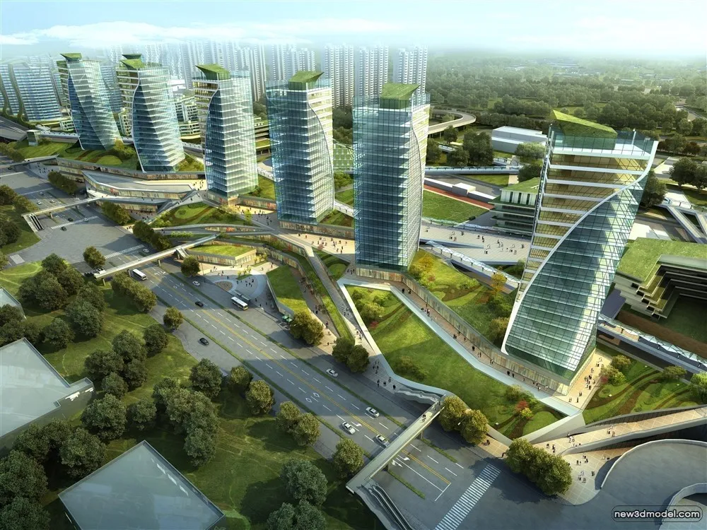 3D Models of Commercial Building - Exterior 3D Scenes - 340