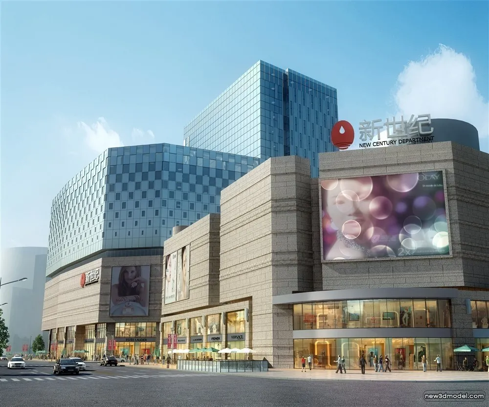 3D Models of Commercial Building - Exterior 3D Scenes - 342