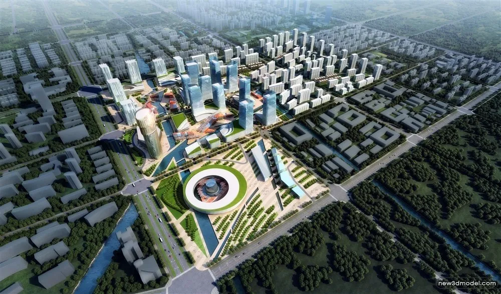 3D Models of Commercial Building - Exterior 3D Scenes - 343