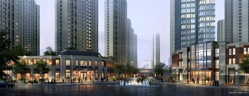 3D Models of Commercial Building - Exterior 3D Scenes - 346