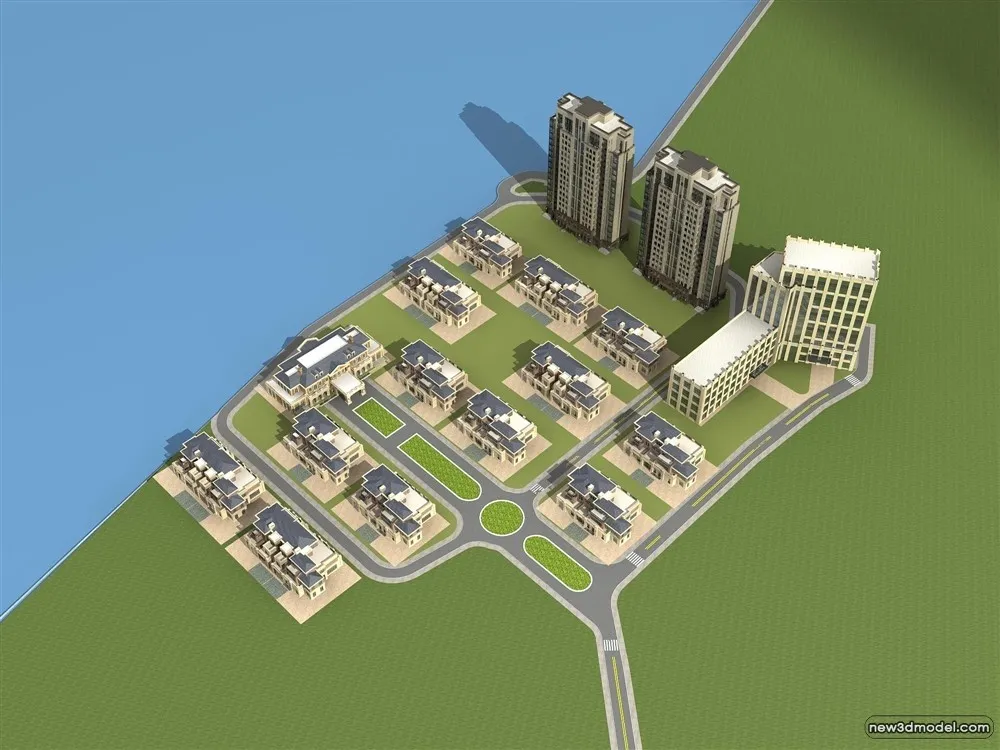 3D Models of Commercial Building - Exterior 3D Scenes - 348