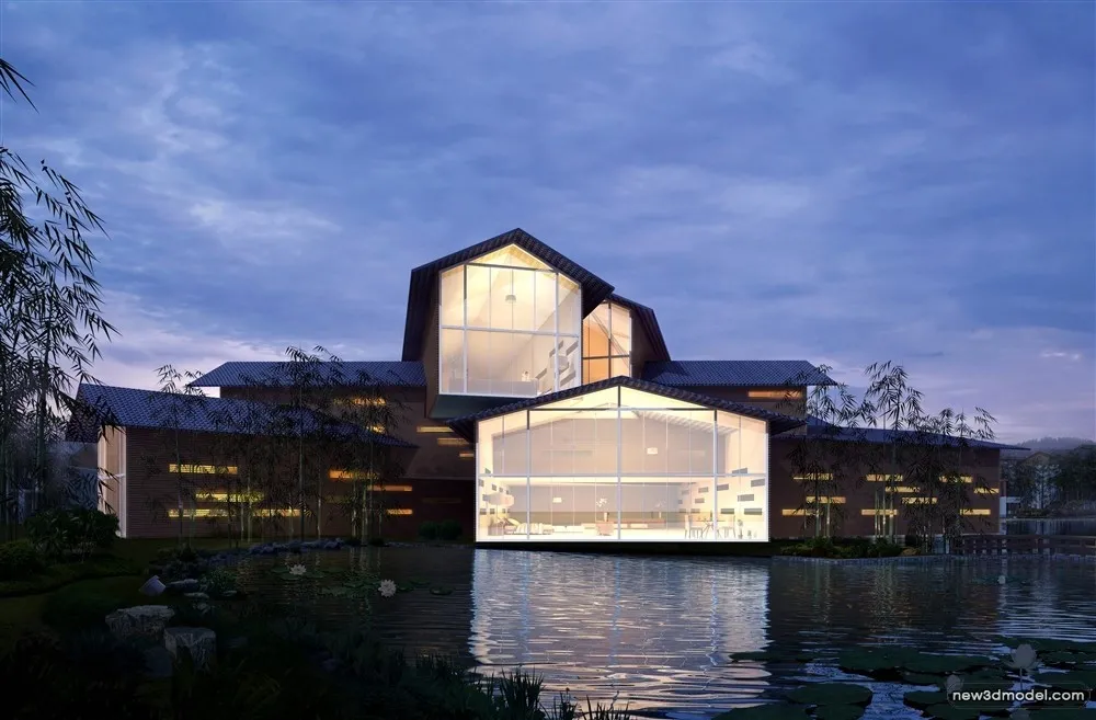 3D Models of Commercial Building - Exterior 3D Scenes - 349