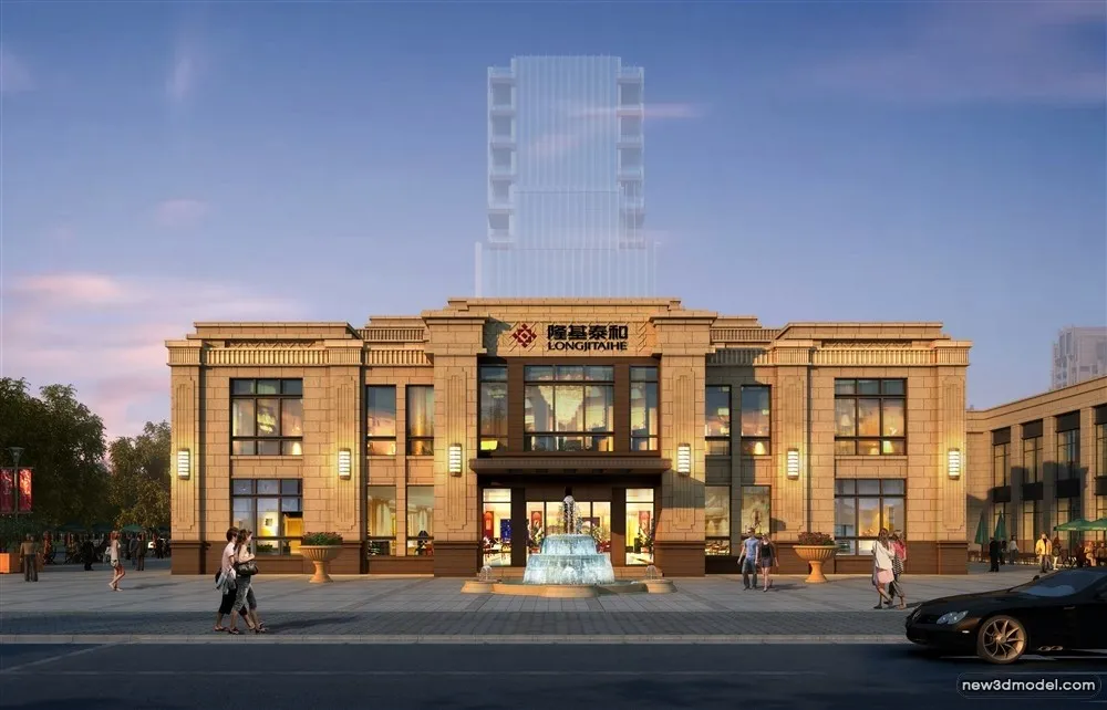 3D Models of Commercial Building - Exterior 3D Scenes - 350