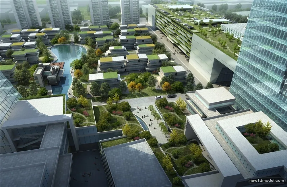 3D Models of Commercial Building - Exterior 3D Scenes - 351