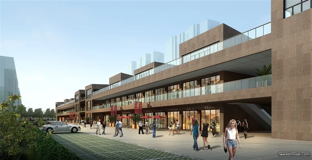 3D Models of Commercial Building - Exterior 3D Scenes - 353